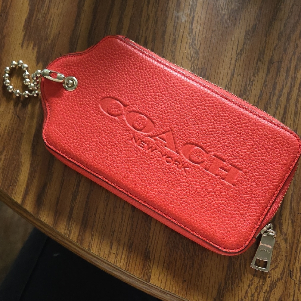 Coach Orange Wristlet